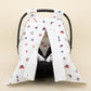 Stroller Cover Set - Double Side - White Waffle - Navy