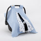 Stroller Cover Set - Double Side - Blue Honeycomb - Minimal Forest