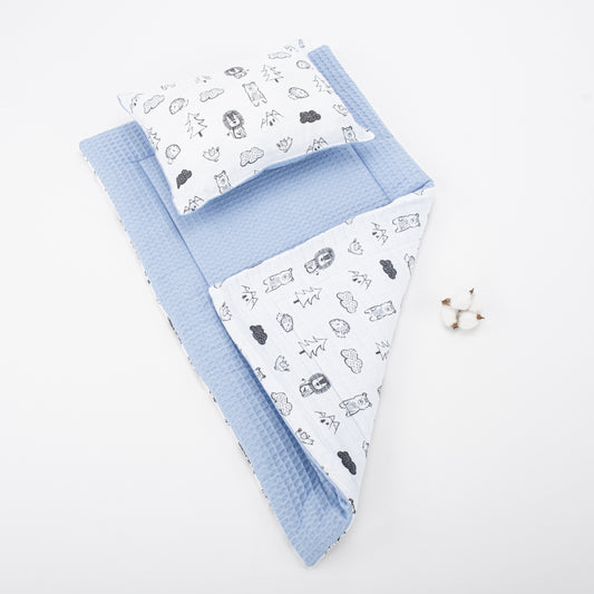 Double Side Changing Pad - Blue Honeycomb - Minimal Forest