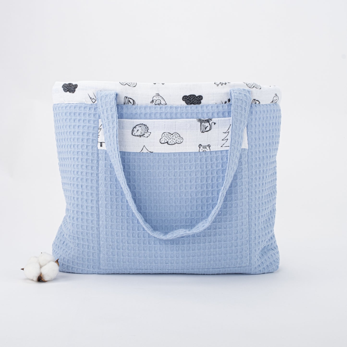 Baby Care Bag - Blue Honeycomb - Minimal Forest
