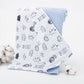 Pique Blanket - Double Side - Blue Honeycomb - Minimal Forest