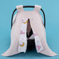 Stroller Cover Set - Double Side - Pink Honeycomb - Pink Rabbit