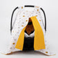 Stroller Cover Set - Double Side - Mustard Honeycomb - Giraffe