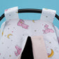 Stroller Cover Set - Double Side - Pink Honeycomb - Pink Rabbit