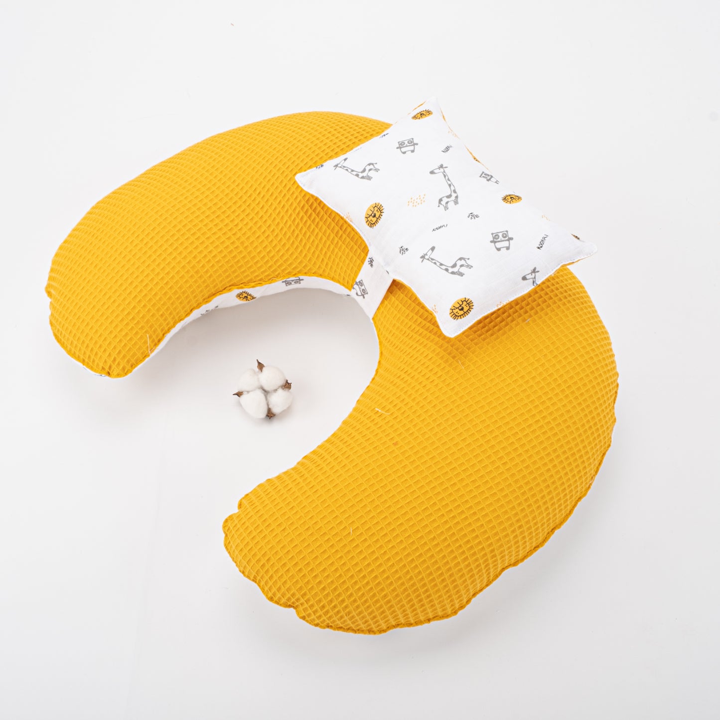 Breastfeeding Pillow - Mustard Honeycomb - Giraffe