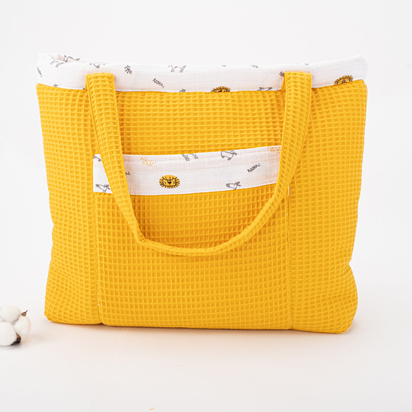 Baby Care Bag - Mustard Honeycomb - Giraffe
