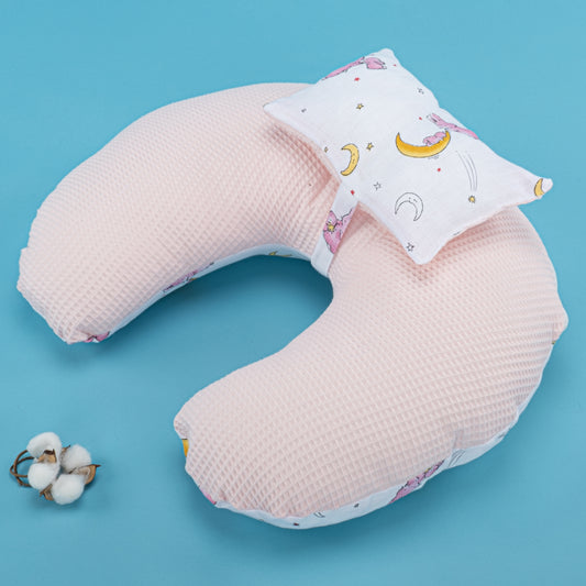 Breastfeeding Pillow - Pink Honeycomb - Pink Rabbit