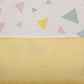 Double Side Muslin Cover - Yellow Muslin - Colored Triangles