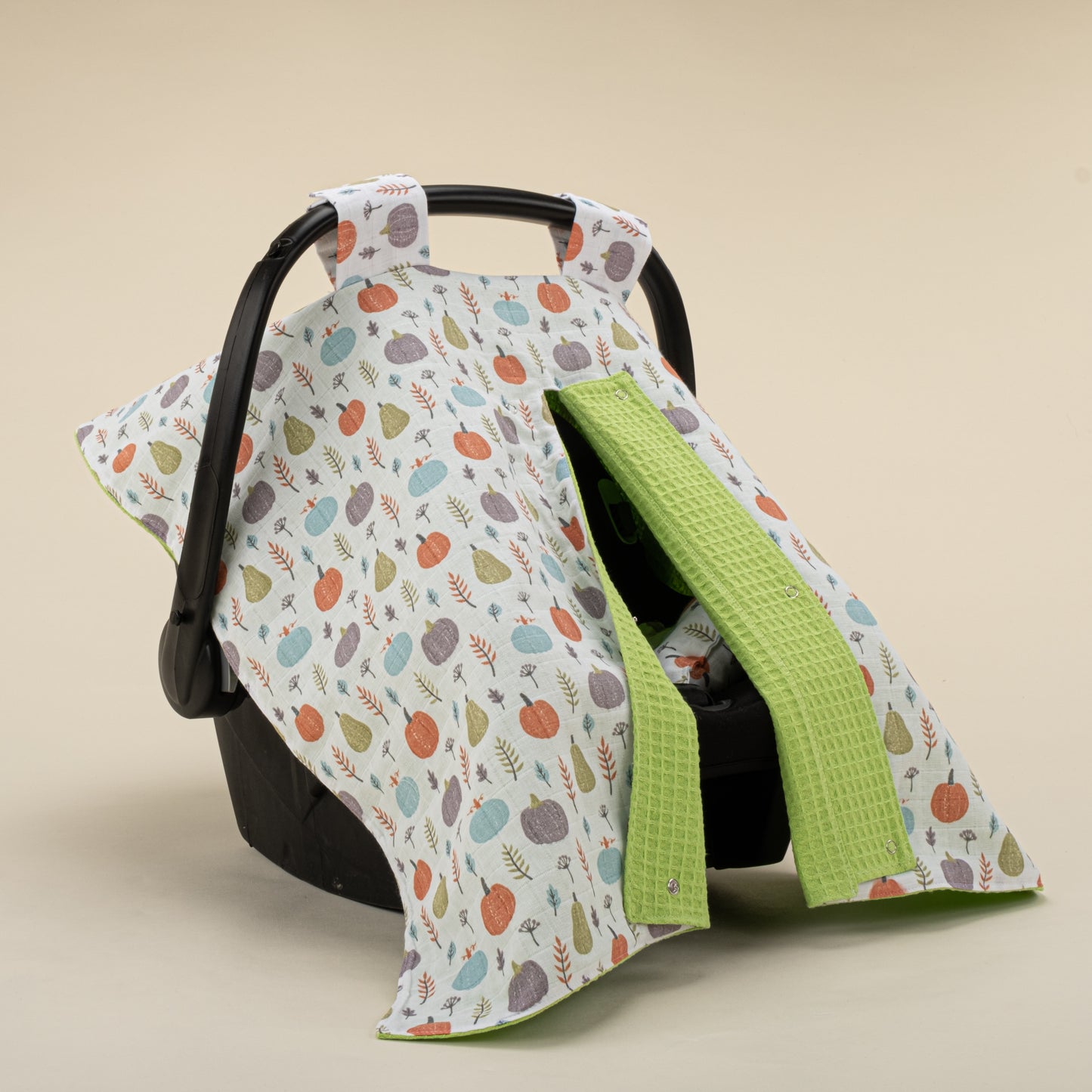Stroller Cover Set - Double Side - Pistachio Green Honeycomb - Green Pumpkin