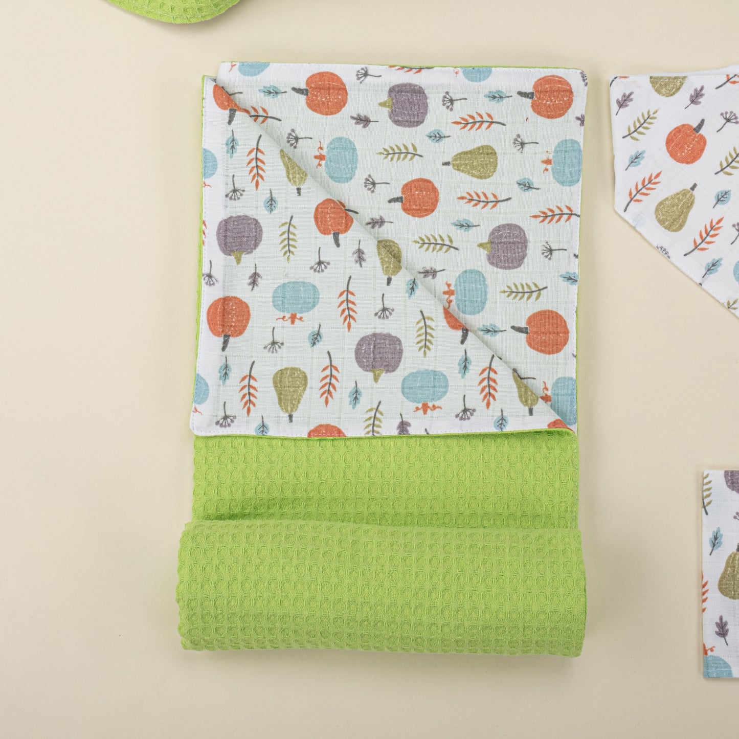 9 Piece - Newborn Sets - Winter - Pistachio Green Honeycomb - Green Pumpkin