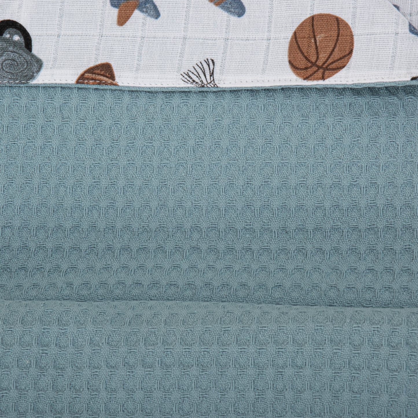 Pique Blanket - Double Side - Petrol Blue Honeycomb - Tools