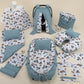 15 Piece Full Set - Newborn Sets - Petrol Blue Honeycomb - Tools