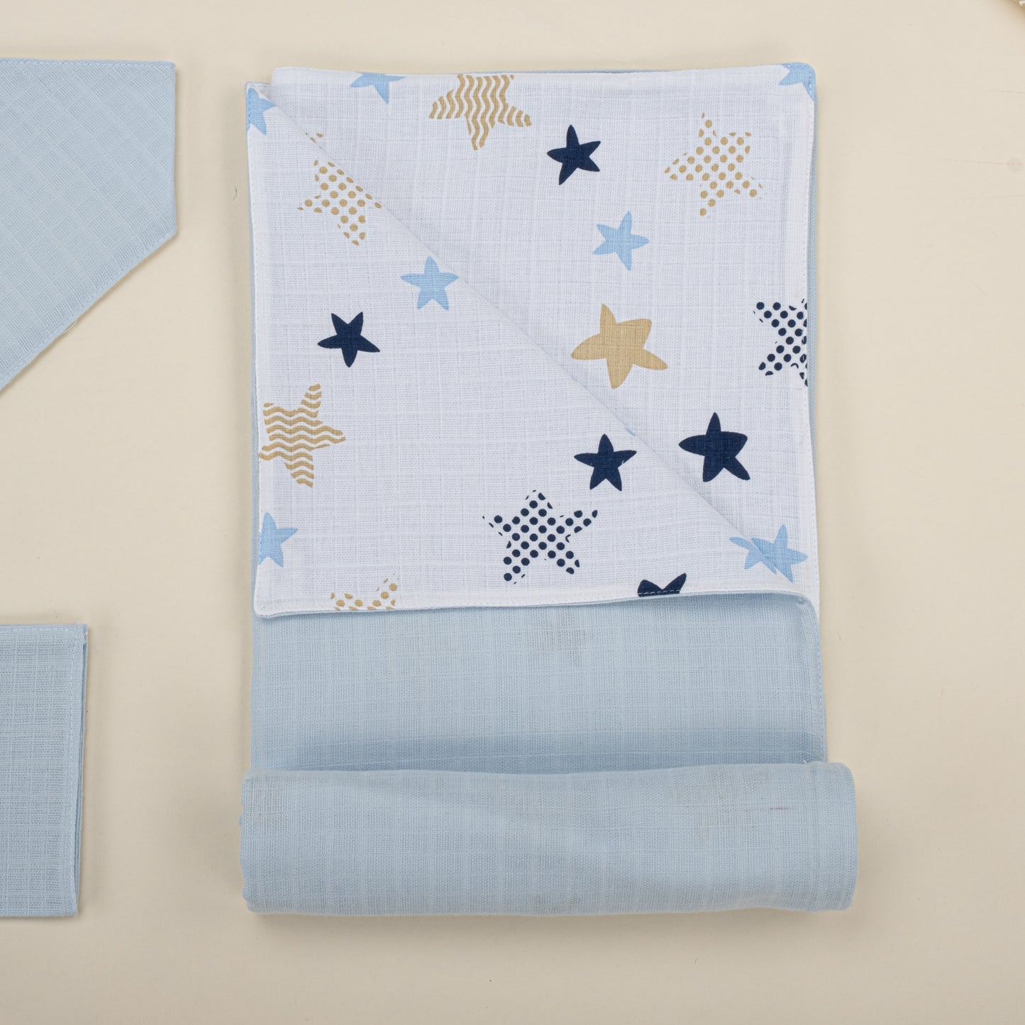10 Piece - Newborn Sets - Seasonal - Baby Blue Muslin - Blue Star