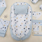15 Piece Full Set - Newborn Sets - Bebe Blue Muslin - Blue Star