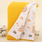 Pique Blanket - Double Side - Mustard Honeycomb - Orange Comet