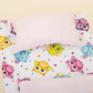 Double Side Changing Pad - Baby Pink Muslin - Owl
