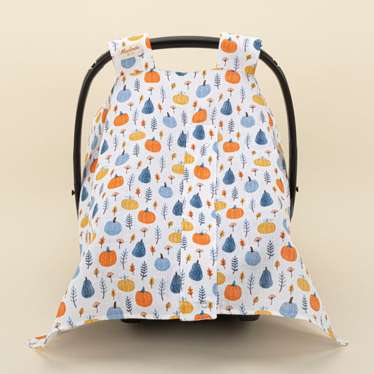Stroller Cover Set - Single Side - Orange Pumpkin