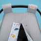 Stroller Cover Set - Double Side - Gray Knit - Dinosaur
