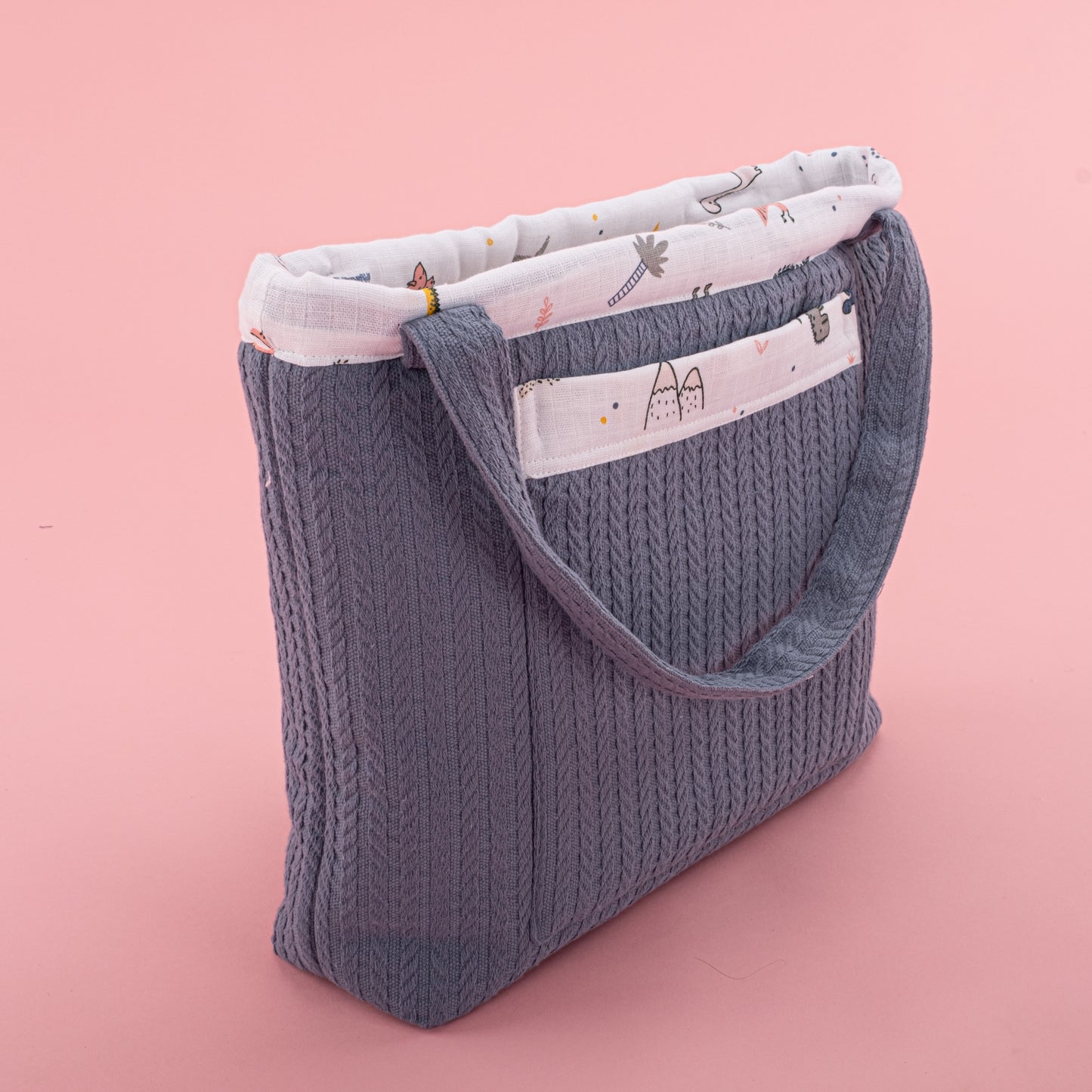 Baby Care Bag - Indigo Knitting - Dinosaur