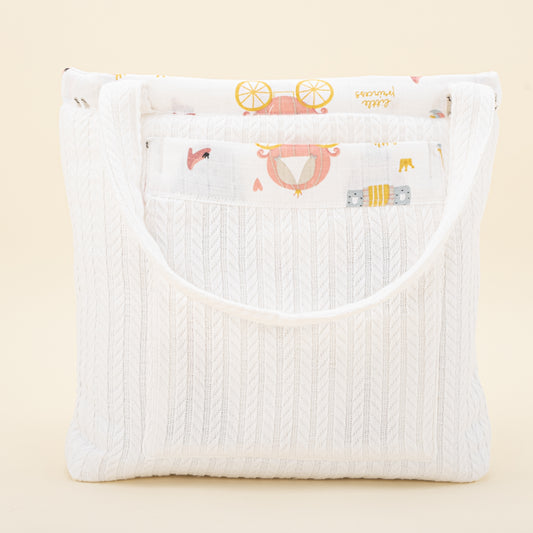 Baby Care Bag - White Braid - Cinderella