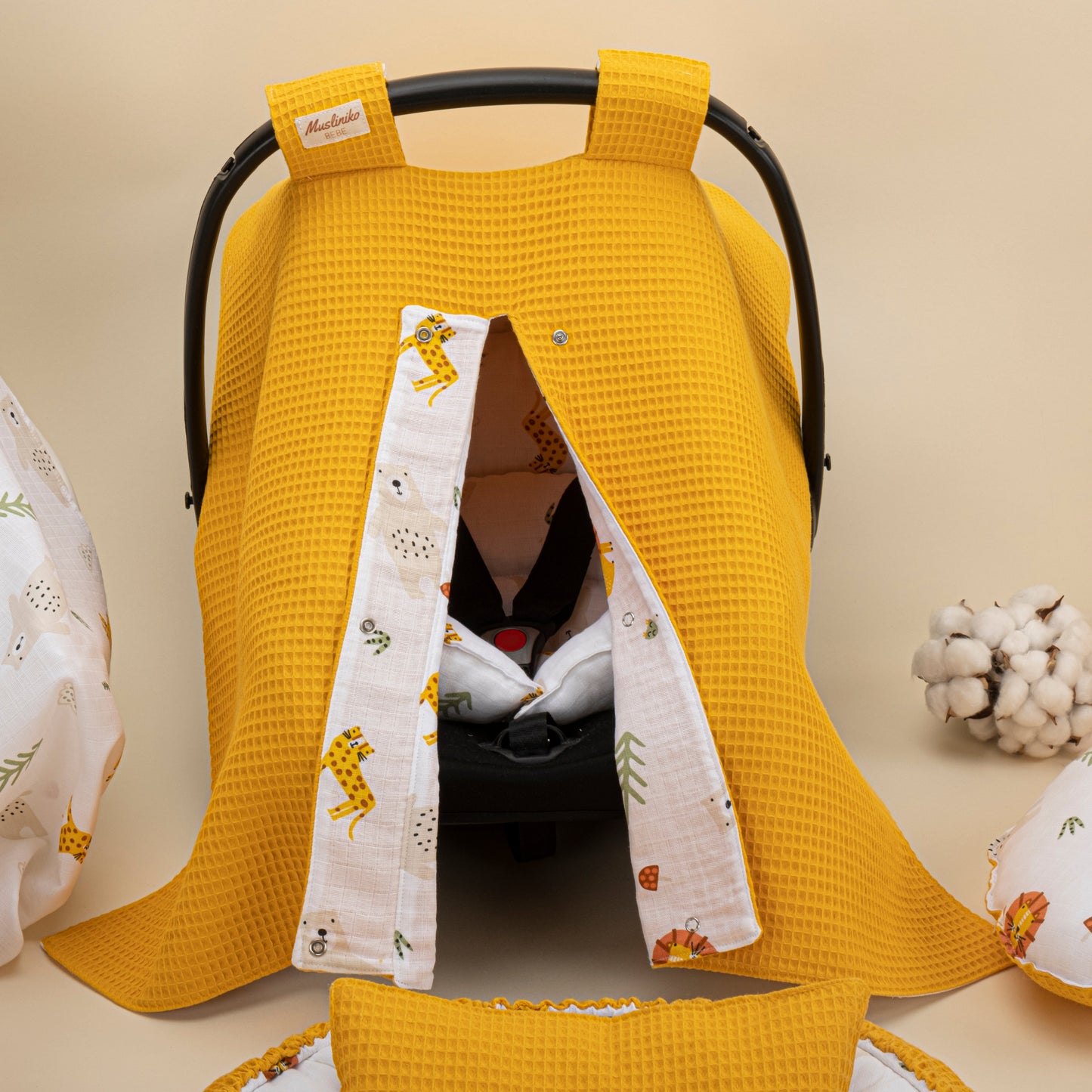 15 Piece Full Set - Newborn Sets - Mustard Honeycomb - Lion