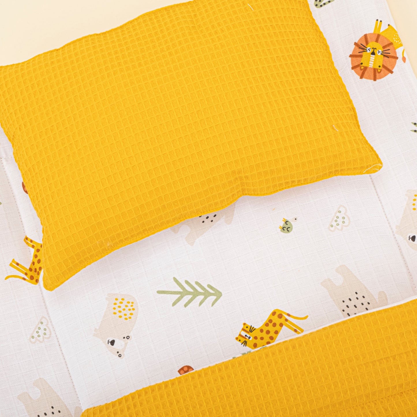 Double Side Changing Pad - Mustard Honeycomb - Lion
