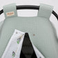 Stroller Cover Set - Double Side - Mint Honeycomb - Green Feather
