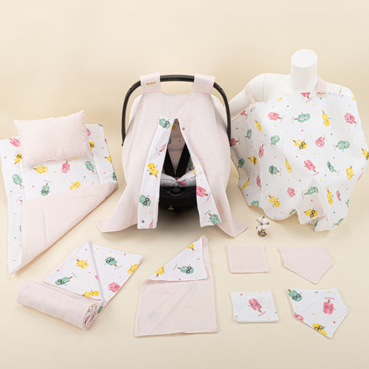 10 Piece - Newborn Sets - Seasonal - Bebe Pink Muslin - Ice Cream