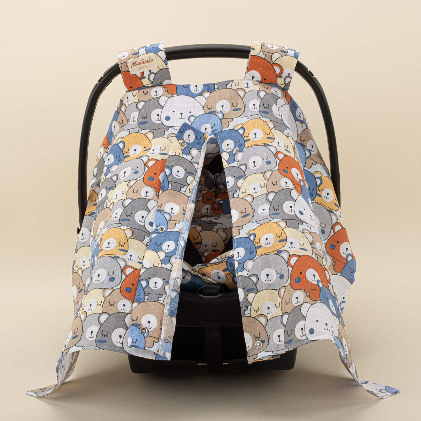 Stroller Cover Set - Single Side - Colorful Teddy Bears