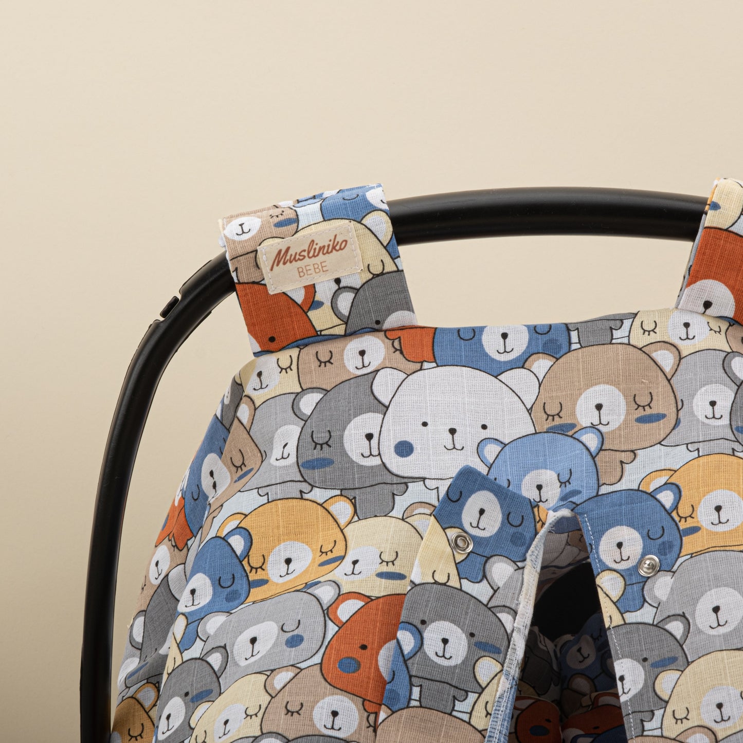 Stroller Cover Set - Single Side - Colorful Teddy Bears