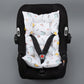 Stroller Cover Set - Double Side - Yellow Muslin - Snail
