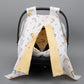 Stroller Cover Set - Double Side - Yellow Honeycomb - Snail