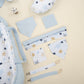 15 Piece Full Set - Newborn Sets - Bebe Blue Muslin - Blue Stars