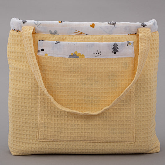 Baby Care Bag - Yellow Honeycomb - Yellow Cat