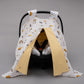 Stroller Cover Set - Double Side - Yellow Honeycomb - Yellow Cat