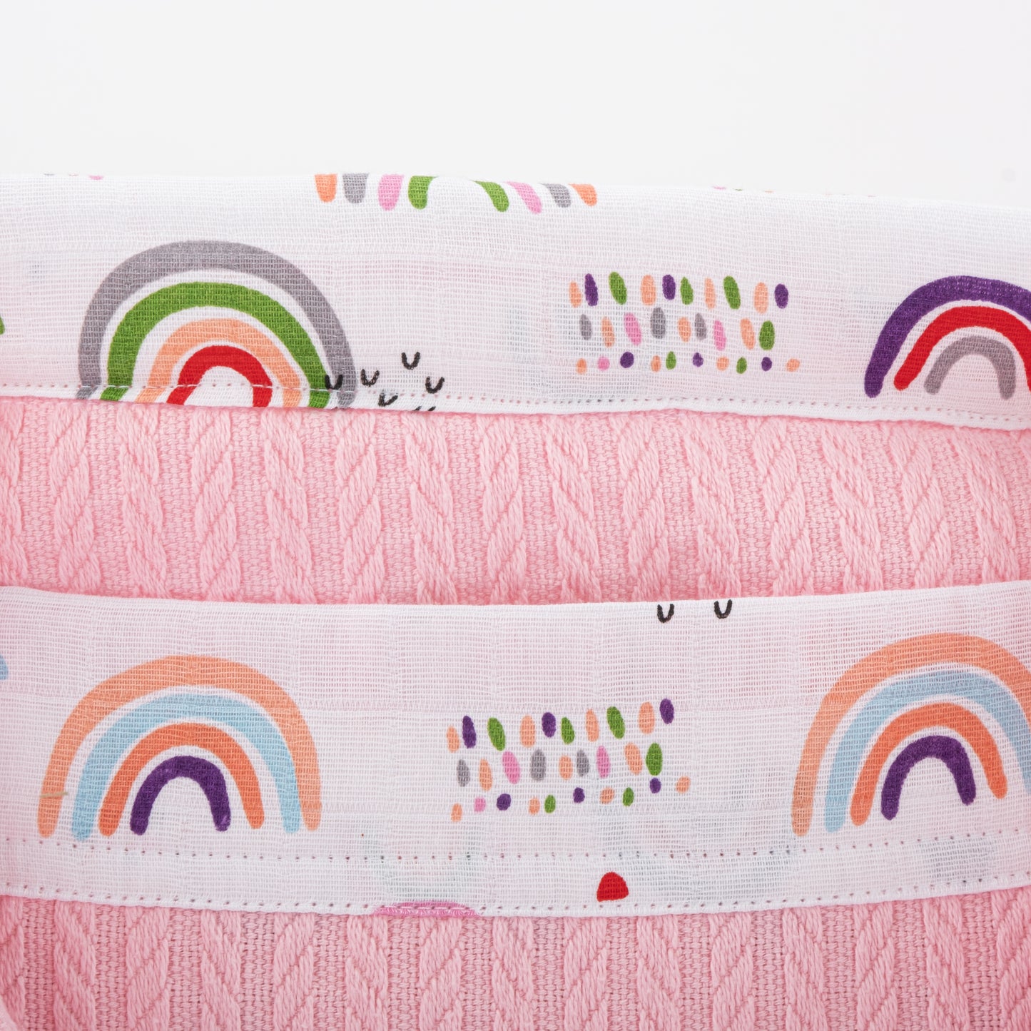 Baby Care Bag - Pink Knitting - Pink Tiny Rainbow