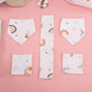9 Piece - Newborn Sets - Winter - Milk Coffee Knit - Orange Rainbow