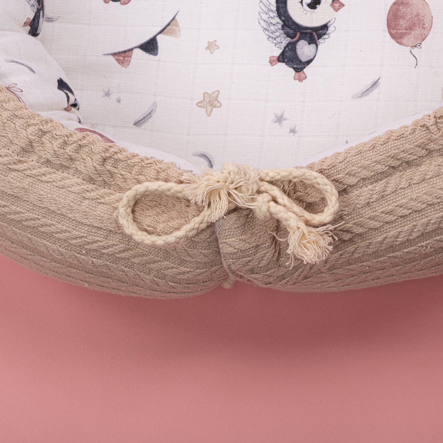 Babynest - Milk Brown Knitting - Penguin