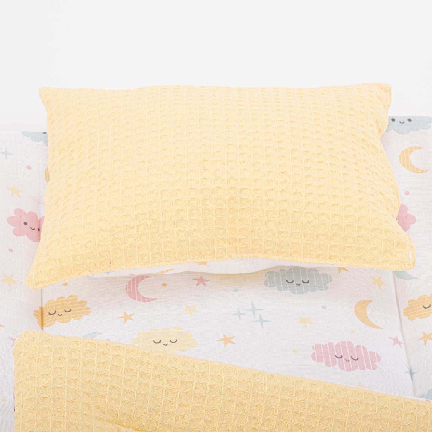 Double Side Changing Pad - Yellow Honeycomb - Yellow Cloud