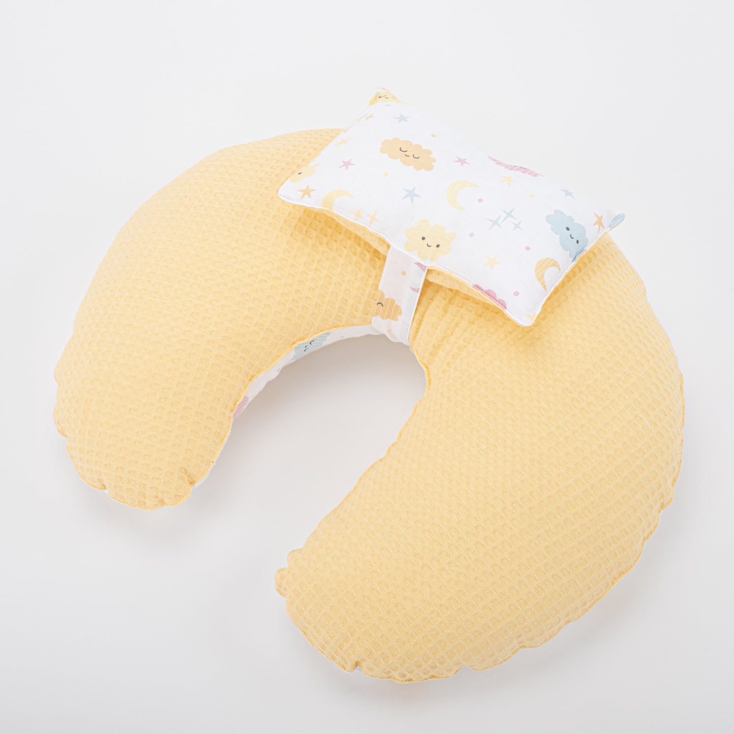 Breastfeeding Pillow - Yellow Honeycomb - Yellow Cloud