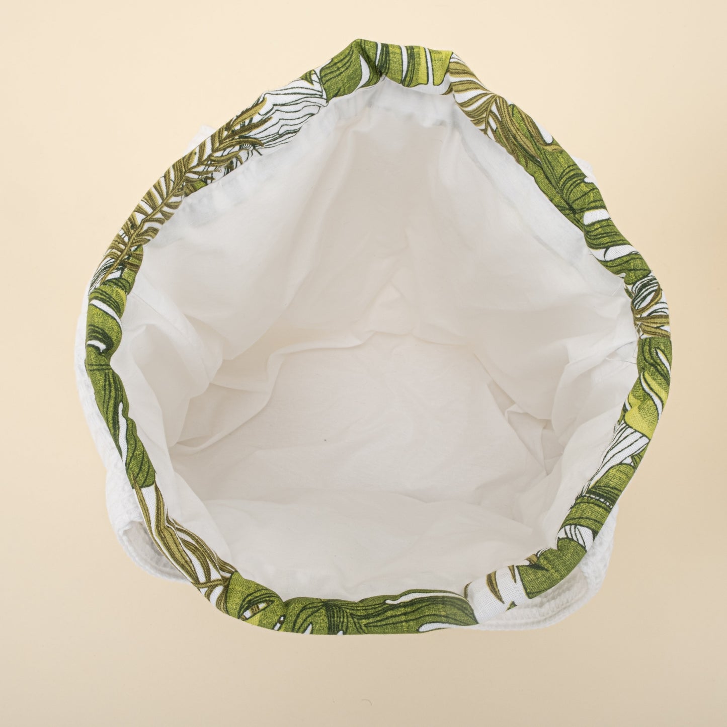 Baby Care Bag - White Honeycomb - Palm Leaves