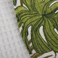 Pique Blanket - Double Side - White Honeycomb - Palm Leaves