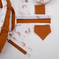 15 Piece Full Set - Newborn Sets - Tile Muslin - Orange Rainbow