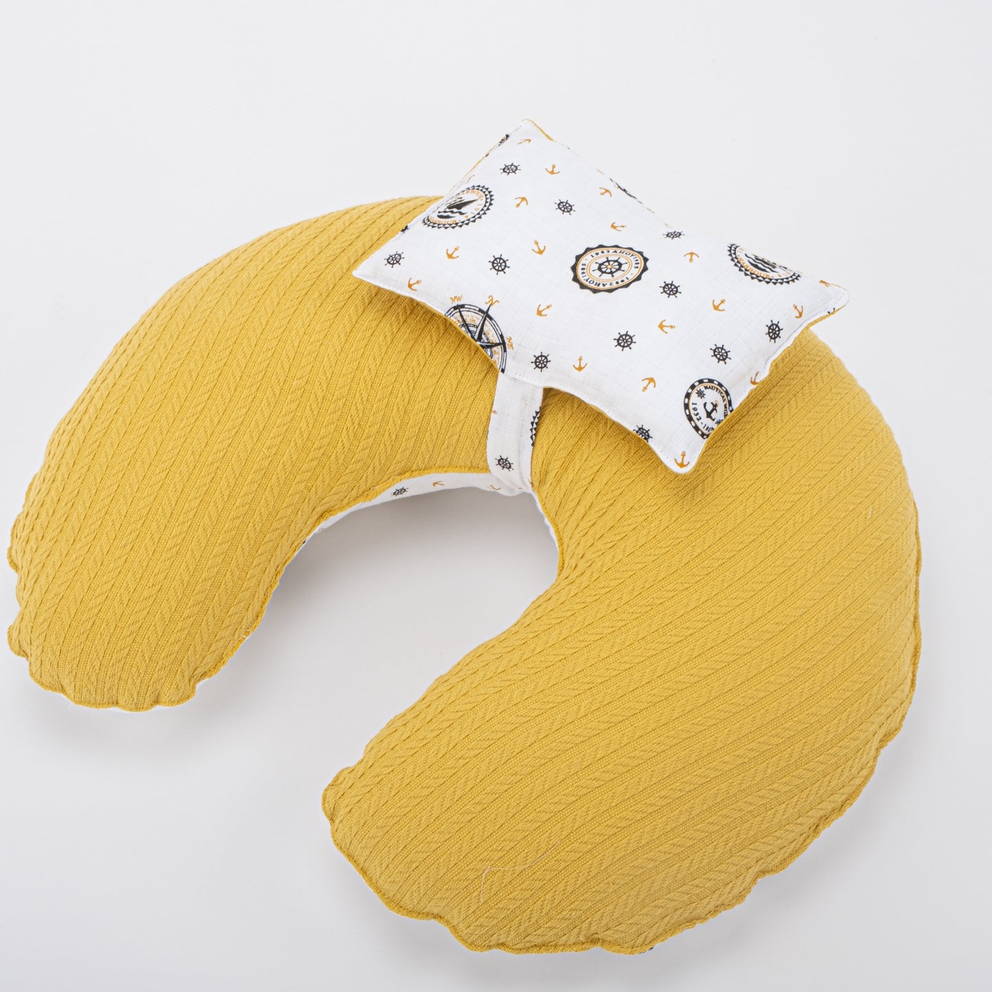 Breastfeeding Pillow - Mustard Knit - Yellow Ship