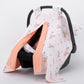 Stroller Cover Set - Double Side - Salmon Honeycomb - Rabbit