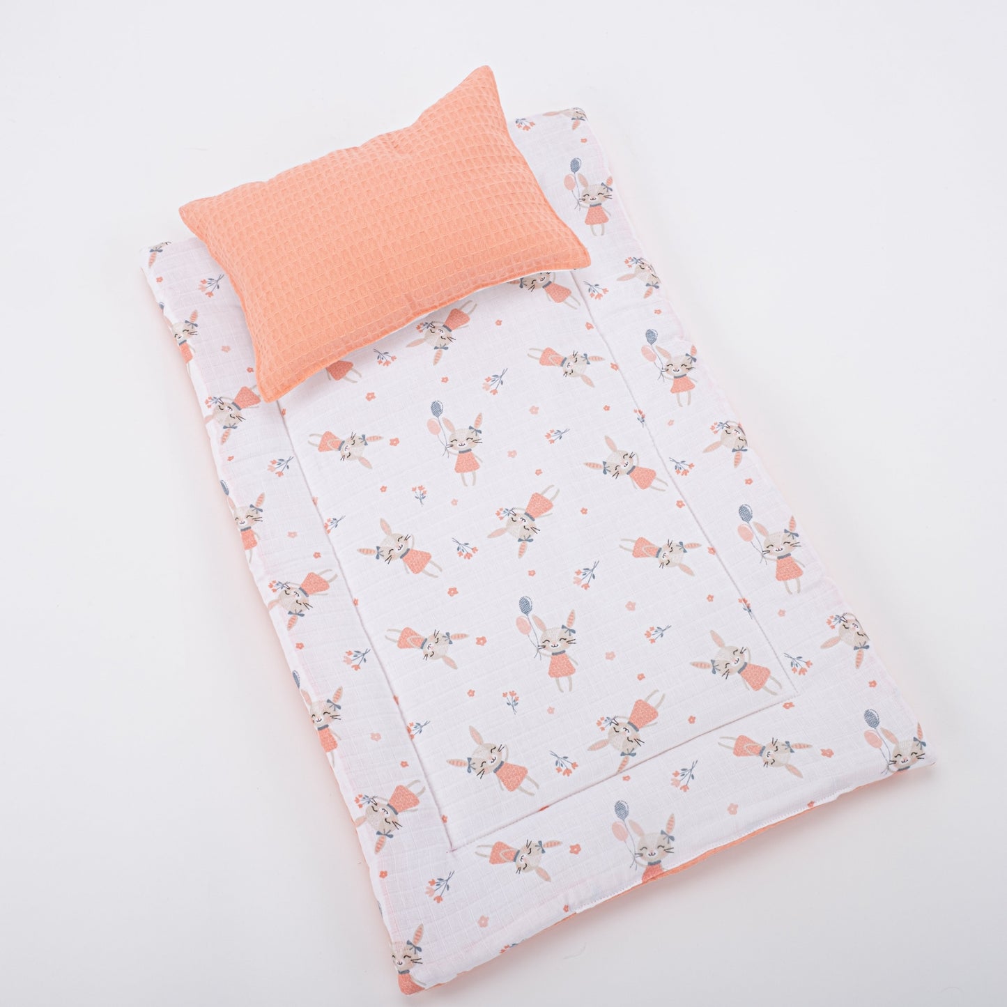 Double Side Changing Pad - Salmon Honeycomb - Rabbit