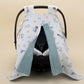 Stroller Cover Set - Double Side - Sky Blue Honeycomb - Blue Creatures