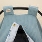 Stroller Cover Set - Double Side - Sky Blue Honeycomb - Blue Creatures