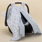 Stroller Cover Set - Double Side - Blue Honeycomb - Blue Tiny Cars