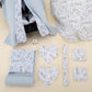 9 Pieces - Newborn Sets - Winter - Blue Honeycomb - Blue Tiny Cars